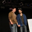 Finalisten Renato Kaiser und Sulaiman Masomi - Poetry Slam Erlangen im April 2011