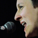 Kathi Mock beim Poetry Slam Erlangen im April 2014