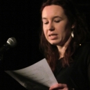 Karina Hille beim Poetry Slam Erlangen im Dezember 2013