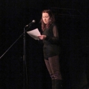 Karina Hille beim Poetry Slam Erlangen im Dezember 2013