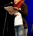 Heike Temmel beim Poetry Slam Erlangen im Februar 2015