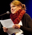 Heike Temmel beim Poetry Slam Erlangen im Februar 2015