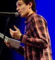 Max Schulle beim Poetry Slam Erlangen im Februar 2015
