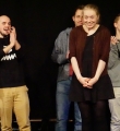 Die Gewinnerin Filo beim Poetry Slam in Erlangen im Februar 2017