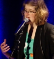 Christine Fritz beim Poetry Slam in Erlangen im März 2015