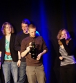 Die Bierverkostung der Gewinner beim Poetry Slam in Erlangen im März 2015