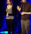 Team Mikrokosmos beim Poetry Slam in Erlangen im März 2015