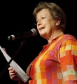 Rita Apel beim Poetry Slam Erlangen im März 2016