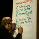 Nicolas "Schönschreib" beim Poetry Slam Erlangen im Mai 2014