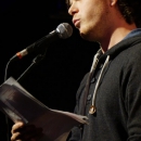 Nils Frenzel beim Poetry Slam Erlangen im Mai 2014