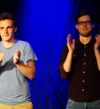 Die Finalisten Max und Kaleb beim Poetry Slam Erlangen im Mai 2016