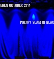 Die Bühne im Saal beim Poetry Slam im Oktober 2014