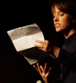 Annika Blanke beim Poetry Slam Erlangen im Oktober 2015